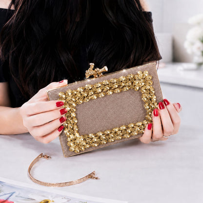 Bridal Clutch Bag with Handle for Girls
