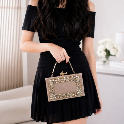 Bridal Clutch Bag with Handle for Girls