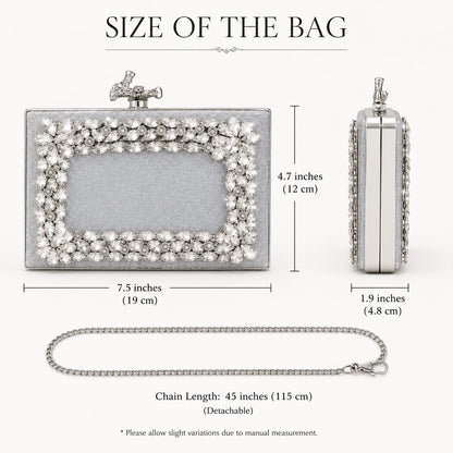 Bridal Clutch Bag with Handle for Girls